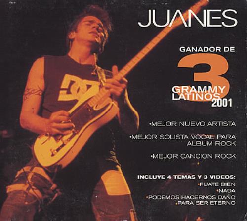 Juanes Ganador De 3 Grammy Latinos 2001 CD single (CD5 / 5") US J-UC5GA372087