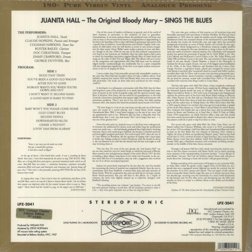 Juanita Hall Sings The Blues - 180 Gram Vinyl - Sealed vinyl LP album (LP record) US 1JHLPSI849408