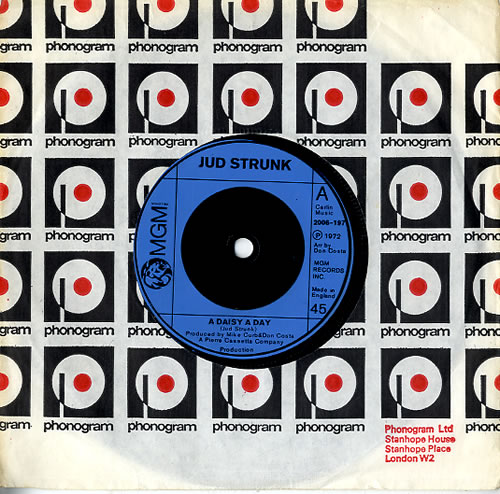 Jud Strunk A Daisy A Day 7" vinyl single (7 inch record / 45) UK K2F07AD619424