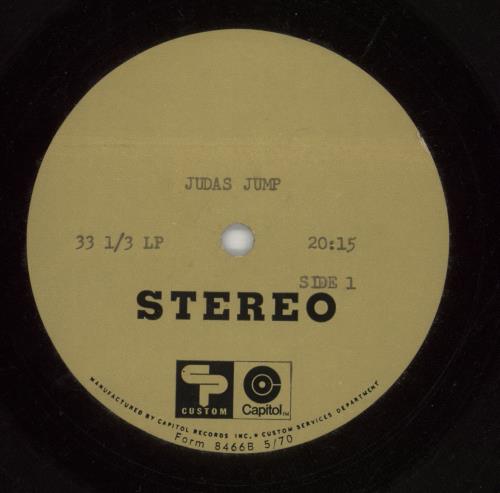 Judas Jump Scorch - ULTRA-RARE 12" CAPITOL STUDIOS STEREO ACETATE (1970) acetate UK JU8ATSC867111