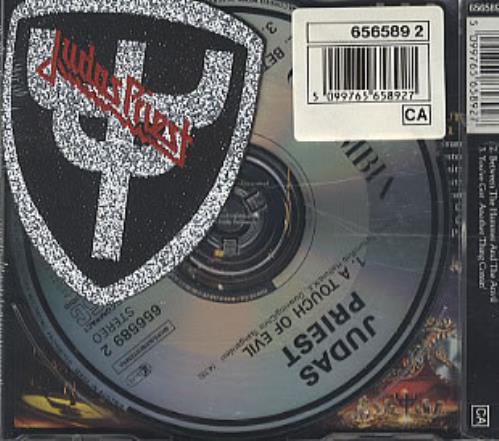 Judas Priest A Touch Of Evil + Patch CD single (CD5 / 5") UK JUDC5AT120746