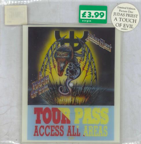Judas Priest A Touch Of Evil shaped picture disc (picture disc vinyl record) UK JUDSHAT34355
