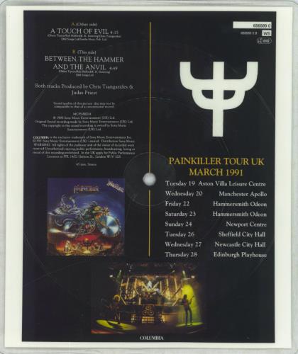 Judas Priest A Touch Of Evil shaped picture disc (picture disc vinyl record) UK JUDSHAT34355