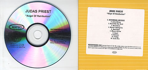 Judas Priest Angel Of Retribution CD-R acetate US JUDCRAN319297