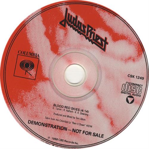 Judas Priest Blood Red Skies CD single (CD5 / 5") US JUDC5BL50188
