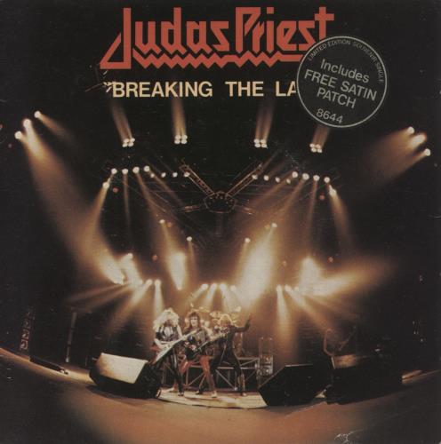 Judas Priest Breaking The Law + Patch - VG 7" vinyl single (7 inch record / 45) UK JUD07BR888923