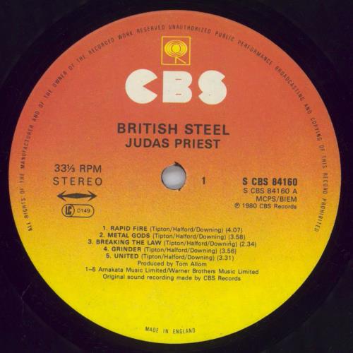 Judas Priest British Steel - Promo Stamped vinyl LP album (LP record) UK JUDLPBR823439