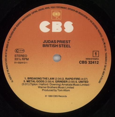 Judas Priest British Steel vinyl LP album (LP record) Dutch JUDLPBR869651