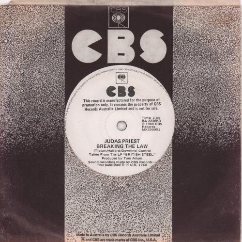 Judas Priest Hot Rockin' 7" vinyl single (7 inch record / 45) Australian JUD07HO26576