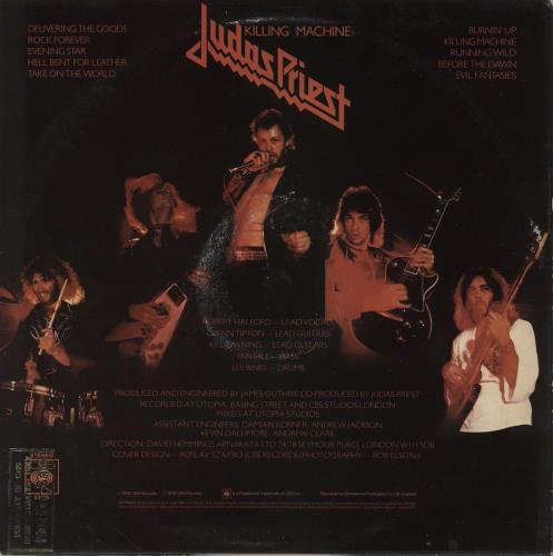 Judas Priest Killing Machine - Gold Promo Stamped Sleeve vinyl LP album (LP record) UK JUDLPKI757526