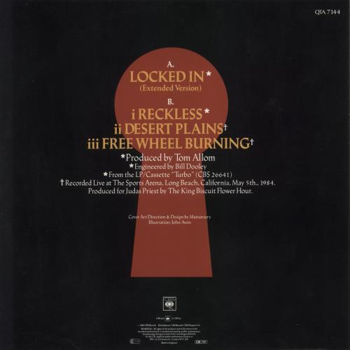 Judas Priest Locked In - Poster Sleeve 12" vinyl single (12 inch record / Maxi-single) UK JUD12LO41845