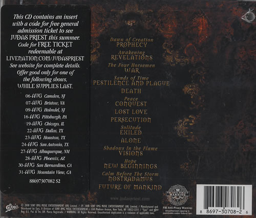 Judas Priest Nostradamus - Special Offer Edition 2 CD album set (Double CD) US JUD2CNO447853