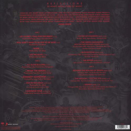 Judas Priest Reflections: 50 Heavy Metal Years Of Music - Red Vinyl 2-LP vinyl record set (Double LP Album) UK JUD2LRE809047