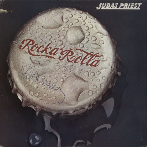 Judas Priest Rocka Rolla - Autographed vinyl LP album (LP record) US JUDLPRO567875