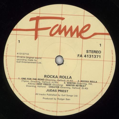 Judas Priest Rocka Rolla vinyl LP album (LP record) UK JUDLPRO869809