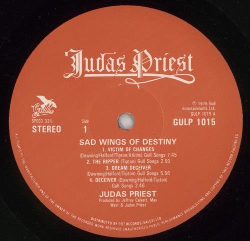 Judas Priest Sad Wings Of Destiny - VG vinyl LP album (LP record) UK JUDLPSA869763