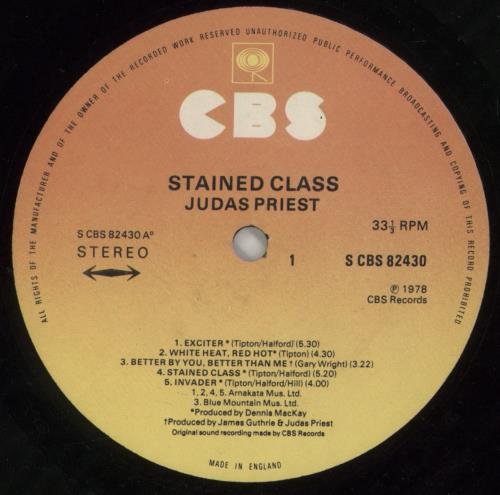 Judas Priest Stained Class - VG vinyl LP album (LP record) UK JUDLPST746032