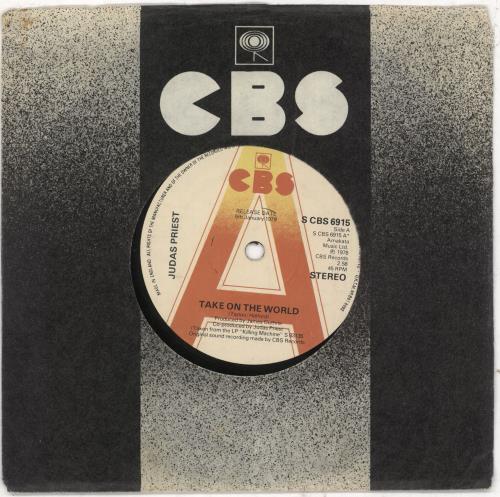 Judas Priest Take On The World 7" vinyl single (7 inch record / 45) UK JUD07TA47758