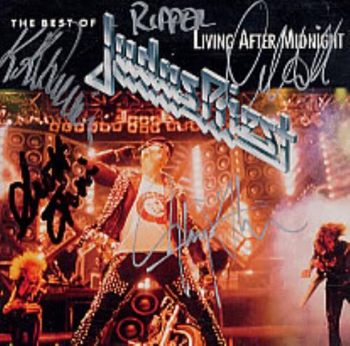 Judas Priest The Best Of Judas Priest; Living After Midnight - AUTOGRAPHE CD album (CDLP) US JUDCDTH228852