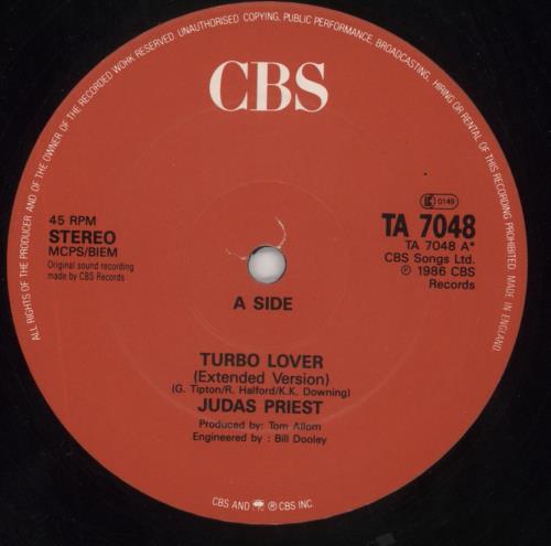 Judas Priest Turbo Lover (Extended Version) 12" vinyl single (12 inch record / Maxi-single) UK JUD12TU602820