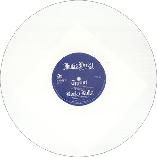 Judas Priest Tyrant - White vinyl 12" vinyl single (12 inch record / Maxi-single) UK JUD12TY141832