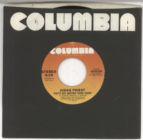 Judas Priest You've Got Another Thing Comin' 7" vinyl single (7 inch record / 45) US JUD07YO731293