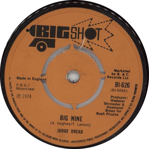 Judge Dread Big Nine 7" vinyl single (7 inch record / 45) UK JUG07BI667944