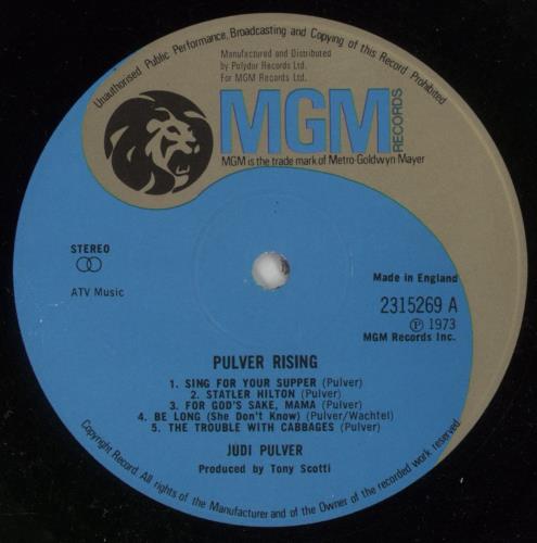 Judi Pulver Pulver Rising vinyl LP album (LP record) UK JUPLPPU395680
