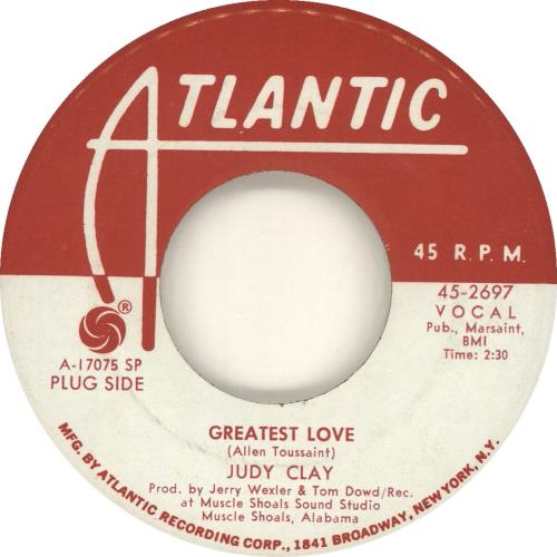 Judy Clay Greatest Love 7" vinyl single (7 inch record / 45) US QVE07GR688982