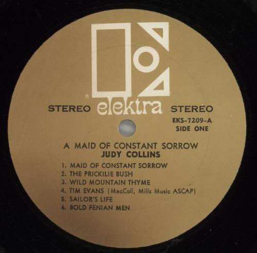 Judy Collins A Maid Of Constant Sorrow - Stereo vinyl LP album (LP record) US JUCLPAM879418