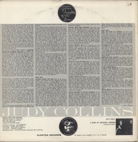 Judy Collins Golden Apples Of The Sun vinyl LP album (LP record) US JUCLPGO875481