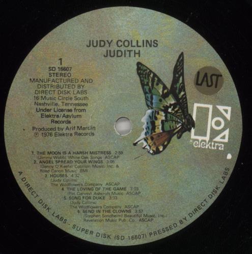 Judy Collins Judith - Special Edition vinyl LP album (LP record) US JUCLPJU874435