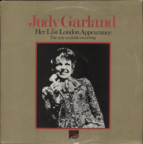 Judy Garland Her Last London Appearance vinyl LP album (LP record) UK JGLLPHE701190