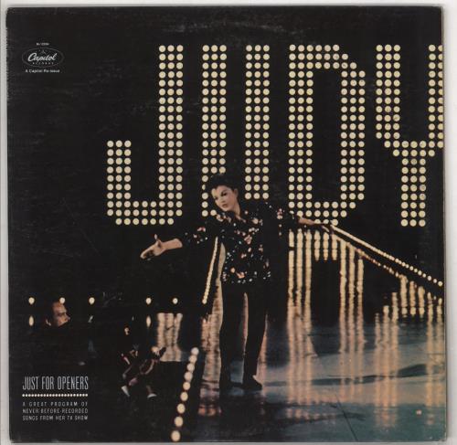 Judy Garland Just For Openers vinyl LP album (LP record) US JGLLPJU733472