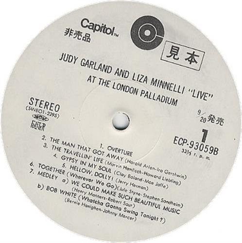 Judy Garland 'Live' At The London Palladium 2-LP vinyl record set (Double LP Album) Japanese JGL2LLI385544