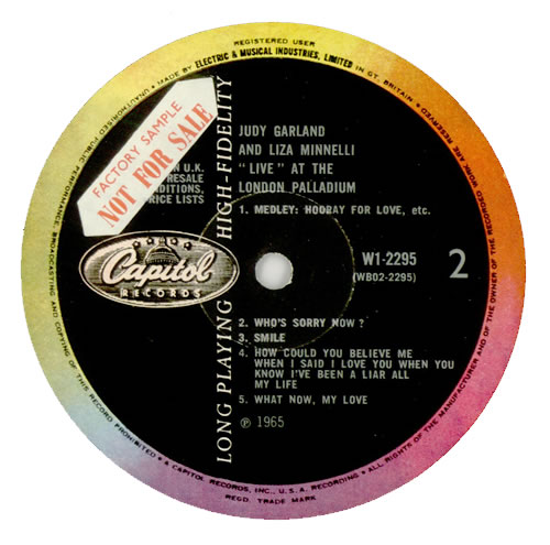 Judy Garland Live At The London Palladium 2-LP vinyl record set (Double LP Album) UK JGL2LLI451196