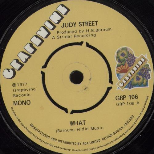 Judy Street What 7" vinyl single (7 inch record / 45) UK QVD07WH688449
