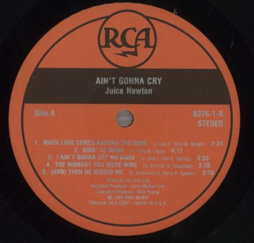 Juice Newton Ain't Gonna Cry vinyl LP album (LP record) US JUWLPAI858809