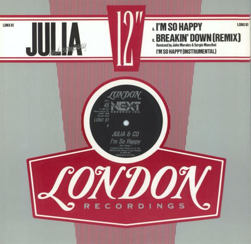 Julia And Company I'm So Happy 12" vinyl single (12 inch record / Maxi-single) UK J&C12IM805332