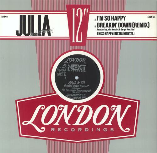 Julia And Company I'm So Happy 12" vinyl single (12 inch record / Maxi-single) UK J&C12IM805332