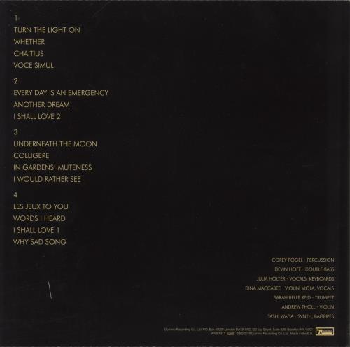 Julia Holter Aviary - Clear Vinyl + Autographed Print 2-LP vinyl record set (Double LP Album) UK OXL2LAV887716