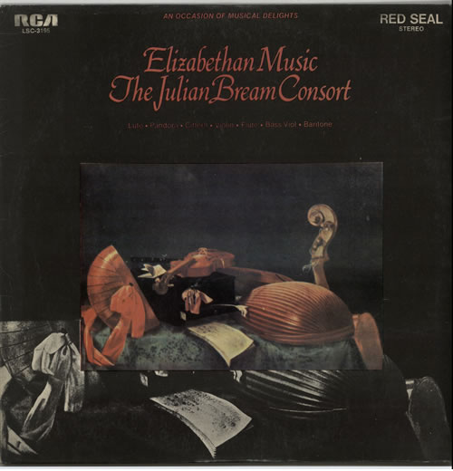 Julian Bream Elizabethan Music vinyl LP album (LP record) Israeli JU3LPEL637825