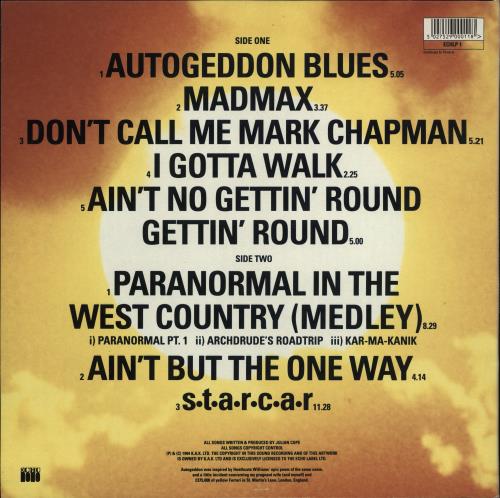 Julian Cope Autogeddon + mailing insert vinyl LP album (LP record) UK COPLPAU179908