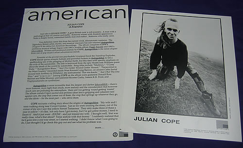 Julian Cope Autogeddon media press pack US COPPPAU343612