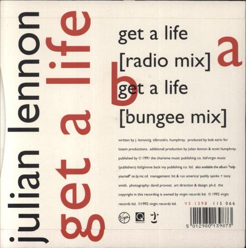 Julian Lennon Get A Life 7" vinyl single (7 inch record / 45) UK JLN07GE104697