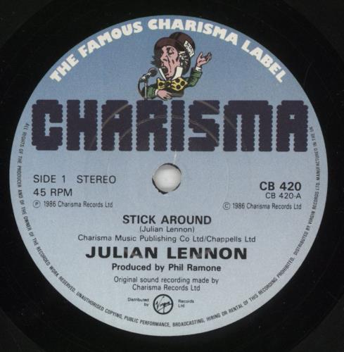 Julian Lennon Stick Around 7" vinyl single (7 inch record / 45) UK JLN07ST641622