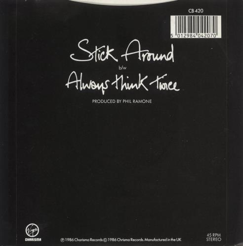 Julian Lennon Stick Around 7" vinyl single (7 inch record / 45) UK JLN07ST641622