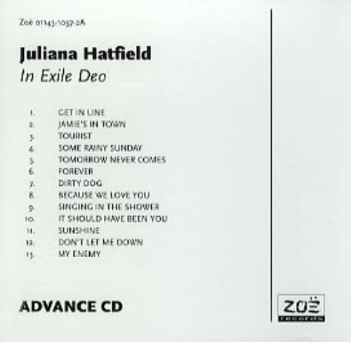 Juliana Hatfield In Exile Deo CD album (CDLP) US JH3CDIN279906