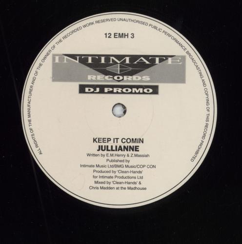 Julianne Keep It Comin 12" vinyl single (12 inch record / Maxi-single) UK 40X12KE789932