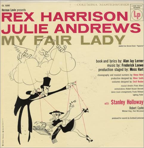 Julie Andrews My Fair Lady vinyl LP album (LP record) US JARLPMY377719